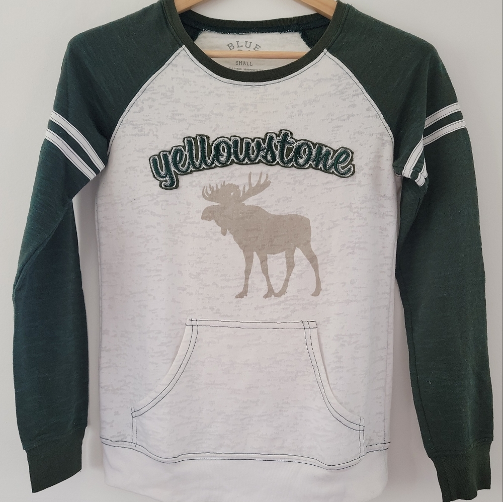 Yellowstone Moose Crested Long Sleeve Shirt Tee